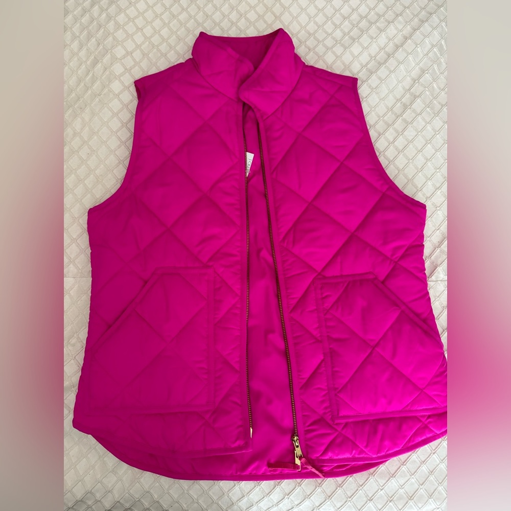 J. Crew Factory Pink Quilted Vest